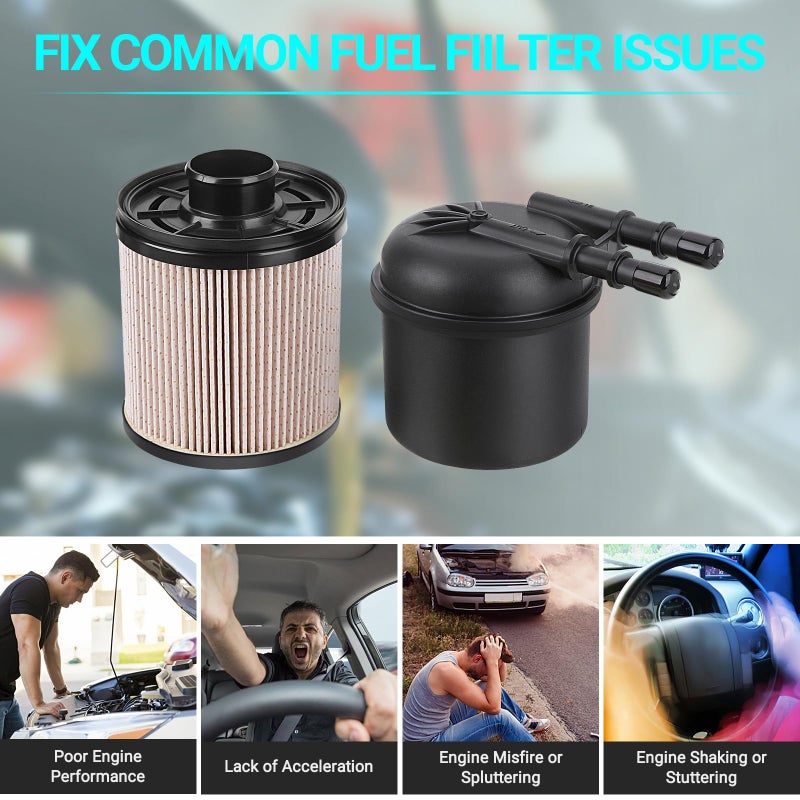 MNJWS 6.7 Fuel Filter - Compatible with 2011-2016 Ford F-250 F-350 F-450 F-550 Super Duty 6.7L V8 Diesel - Replace FD-4615 BC3Z-9N184-B - 5 Micron Fuel Filter Water Separator Kit - Image 5